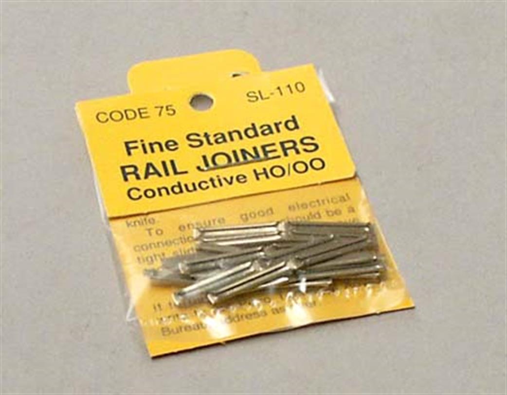 Peco OO/HO SL-110 Rail Joiners Code 75 & 83 Nickel Silver Pack of 24