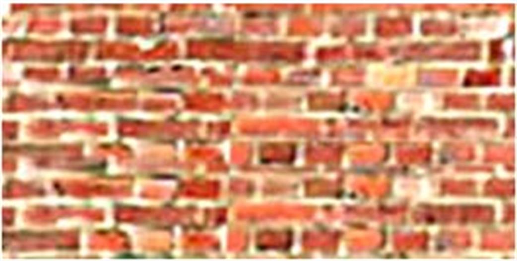 ID Backscenes OO BM008A Light Old Red Brick Self-Adhesive Brick Paper Sheets