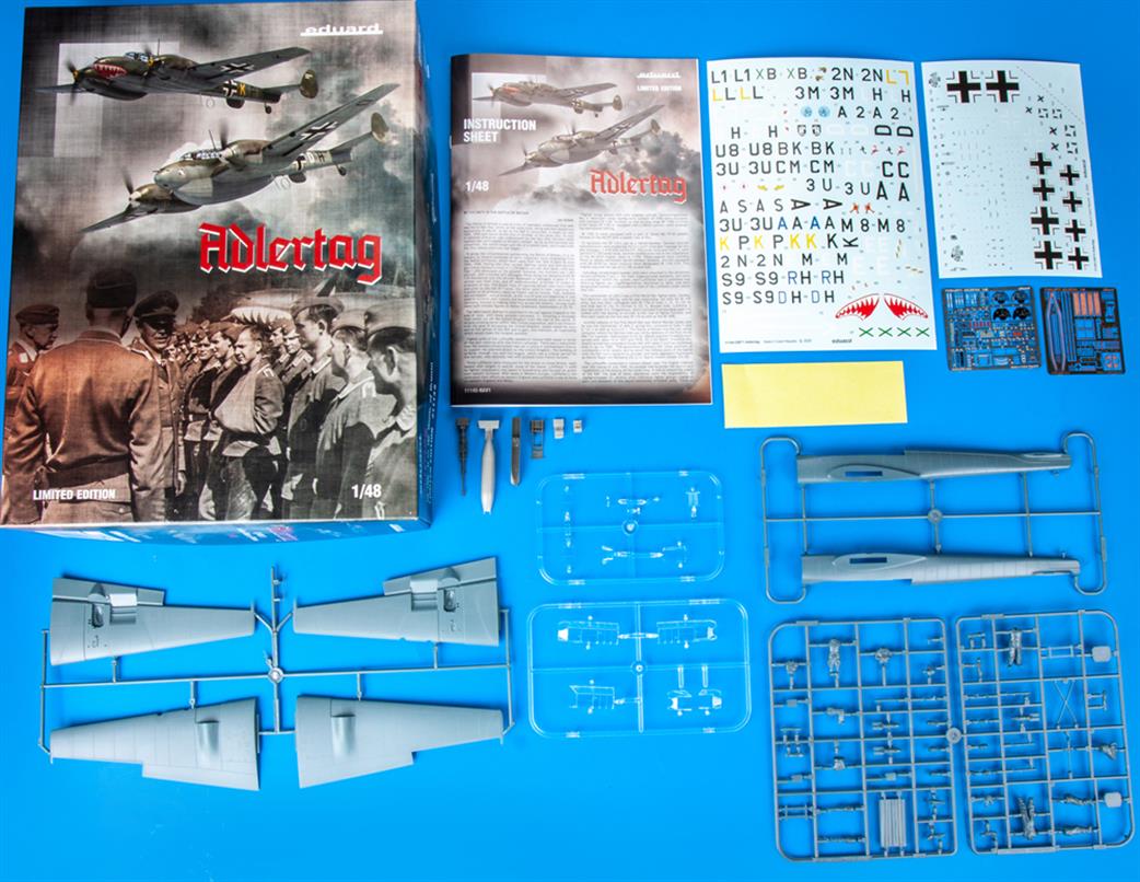 Eduard 1/48 11145 Adlertag Bf110C/D In The Battle Of Britain Limited Edt Plastic Kit