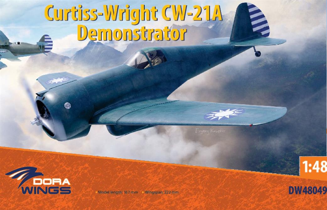 Dora Wings 1/48 DW48049 Curtiss-Wright CW-21A Demonstrator Plastic Kit