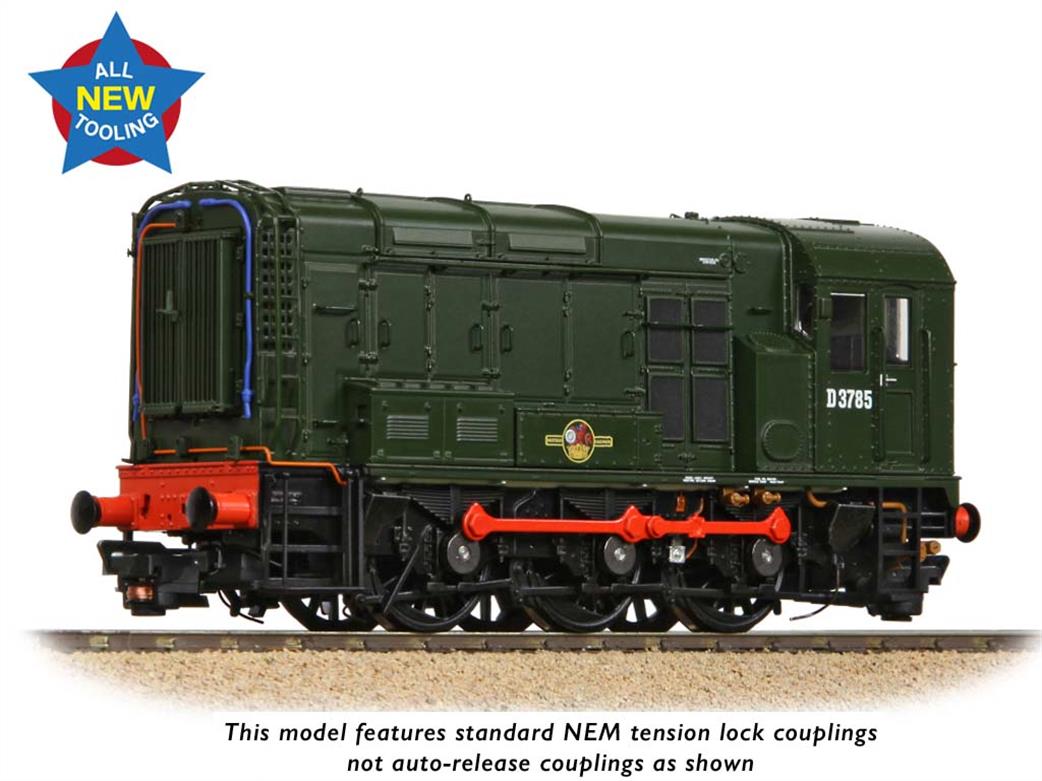 Bachmann OO 35-901 BR D3785 Class 08 Diesel Shunter Green Late Crest