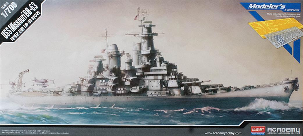 Academy 1/700 14223 US Missouri BB-63 Battleship Modeller's Edition Kit