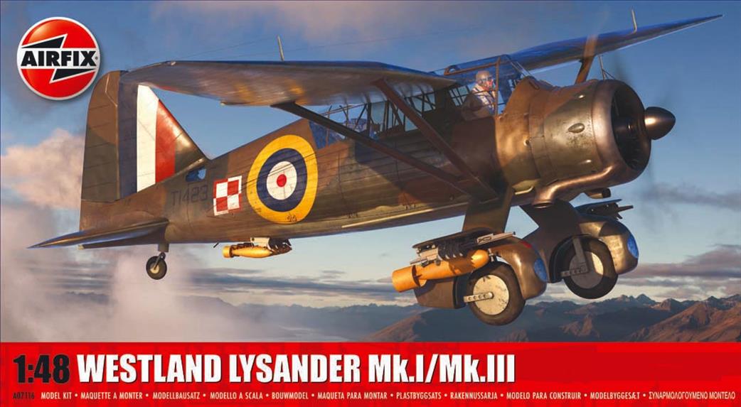 Airfix 1/48 A07116 Westland Lysander Mk.I/Mk.III Aircraft Kit