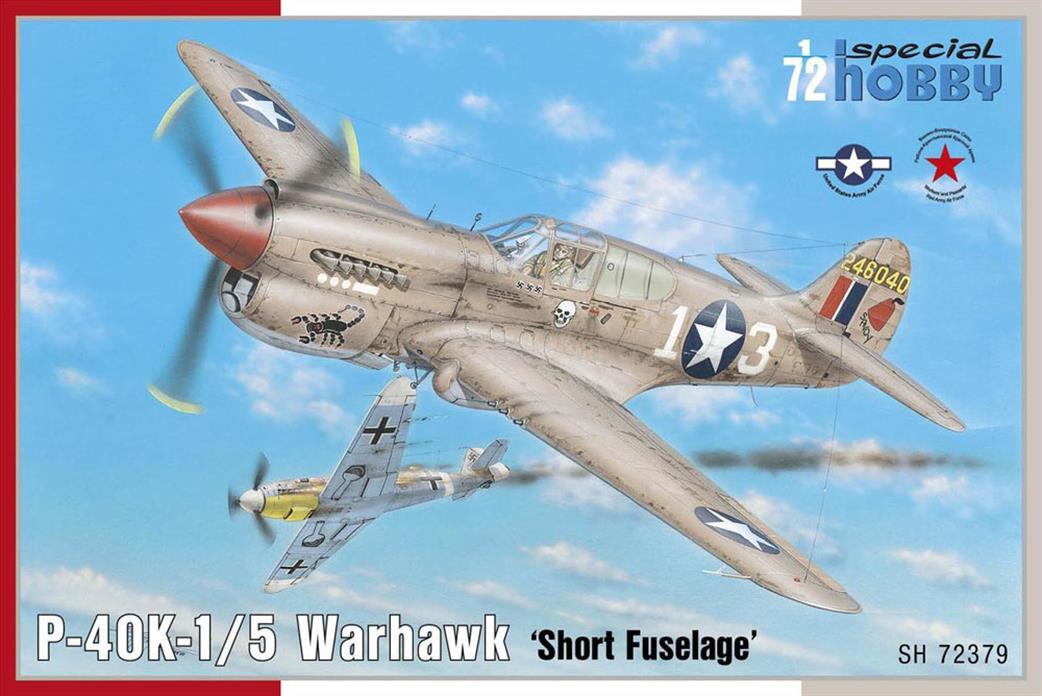 Special Hobby 1/72 SH72379 P-40K 1/5 Short  Warhawk WW2 Fighter Aircraft Kit