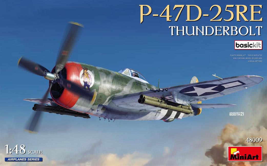 MiniArt 1/48 48009 P-47D 25RE Thunderbolt US WW2 Fighter Plastic Kit Basic Version