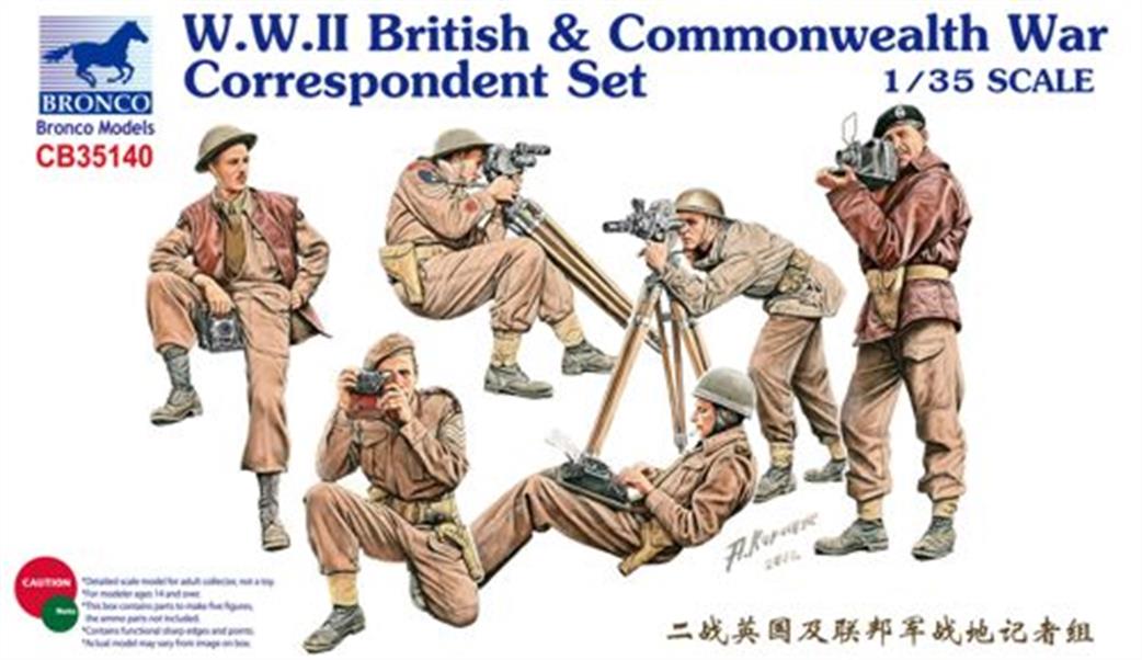 Bronco Models 1/35 CB35140 WW2 British & Commonwealth Figure Set