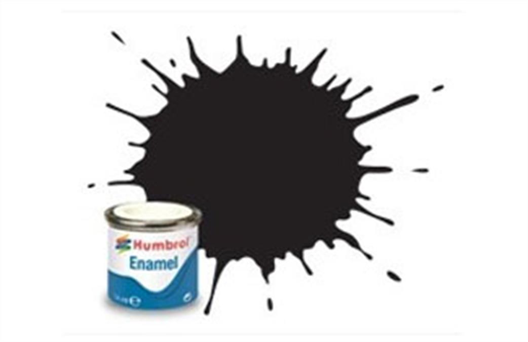 Humbrol  E14/33 33 Matt Black Enamel Paint 14ml