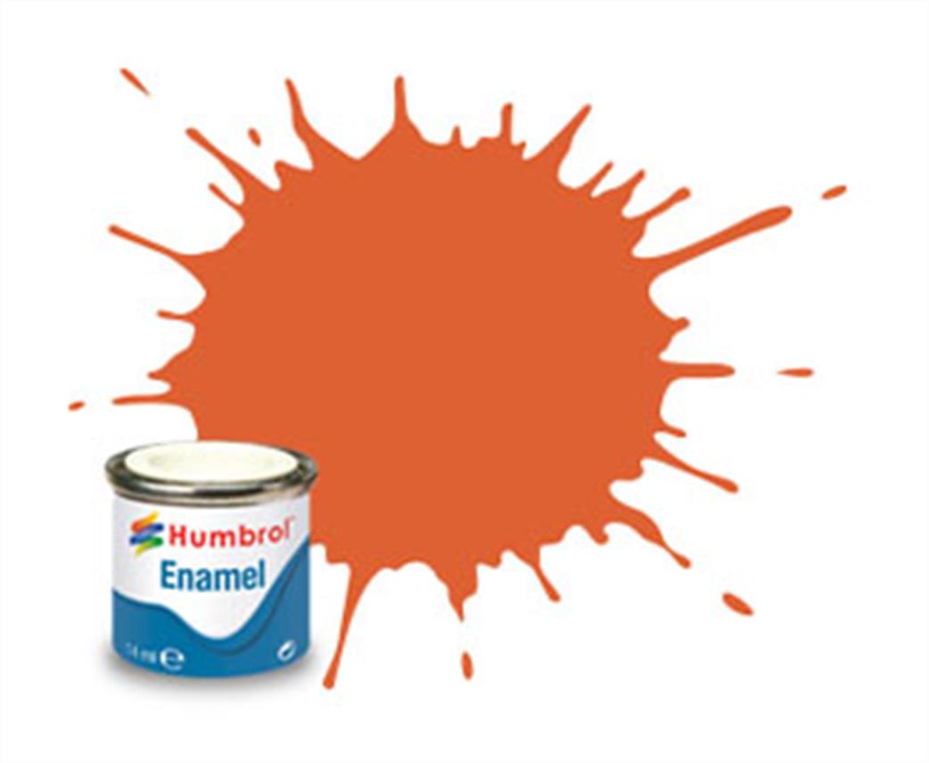 Humbrol  E14/82 82 Matt Orange Lining Enamel Paint 14ml