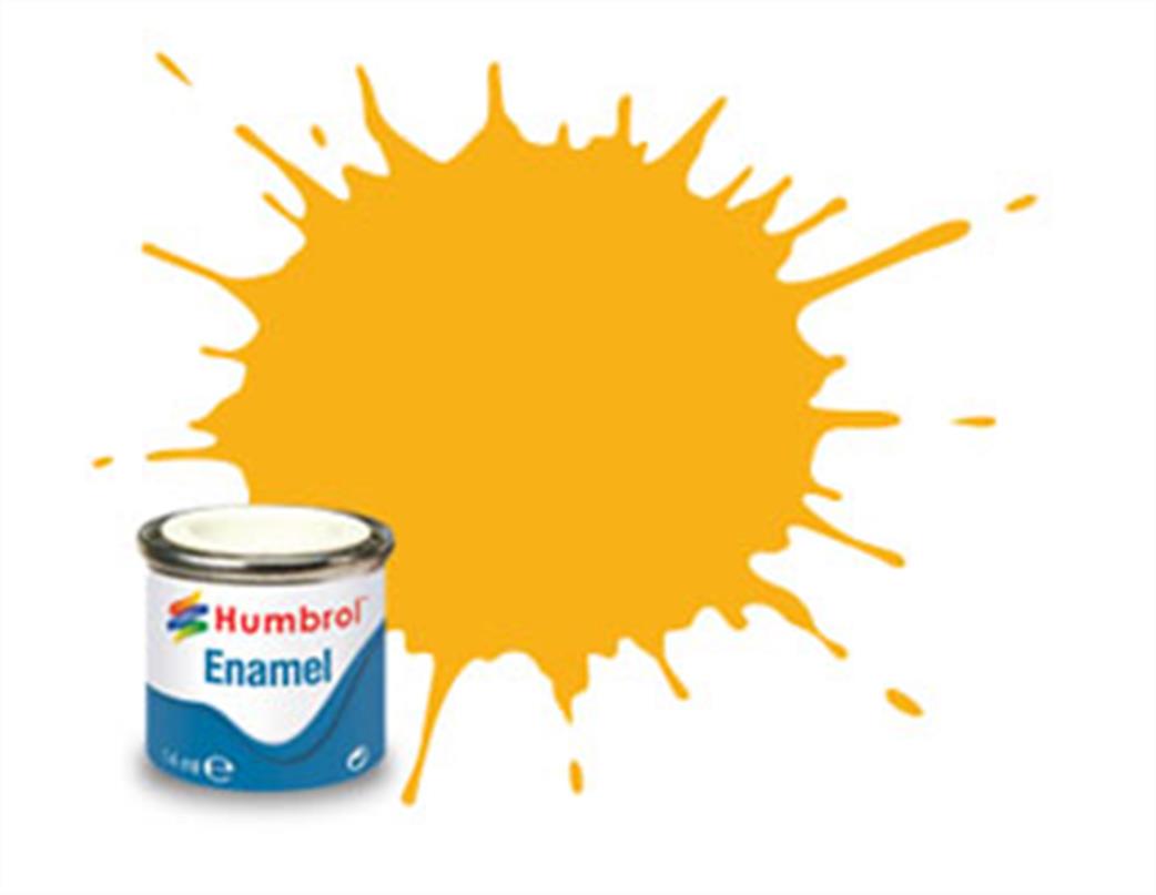 Humbrol  E14/154 154 Matt Insignia Yellow Enamel Paint 14ml