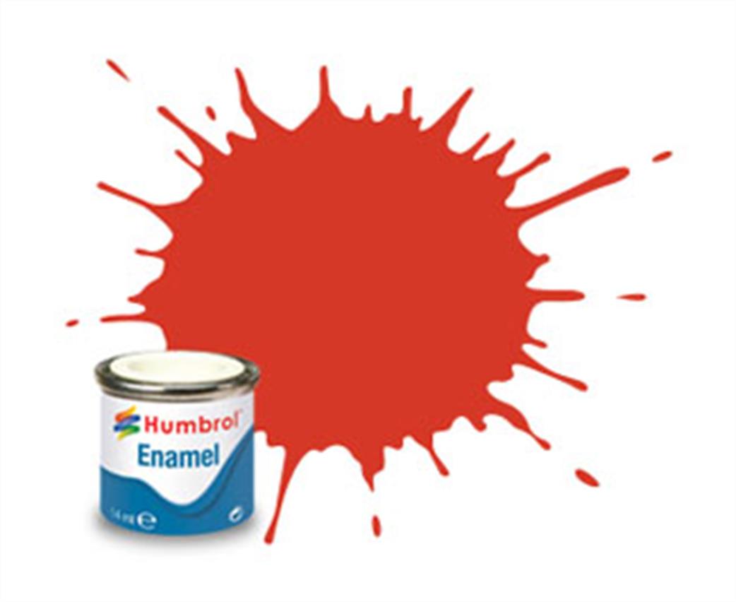 Humbrol  E14/174 174 Satin Signal Red Enamel Paint 14ml