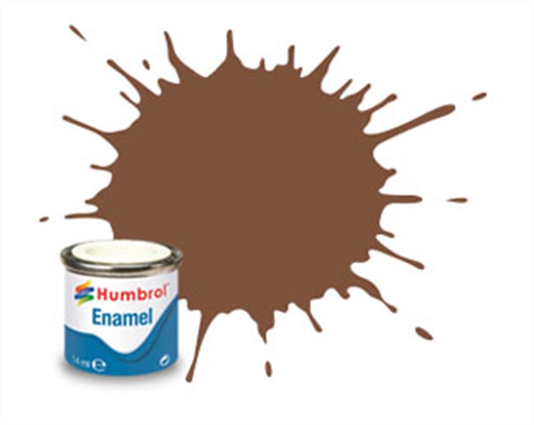 Humbrol  E14/186 186 Matt Brown Enamel Paint 14ml