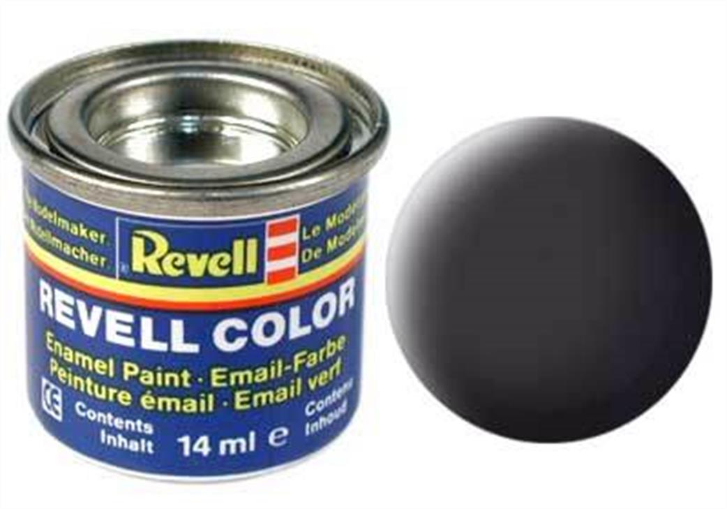 Revell  REV06 6 Matt Tar Black 14ml Enamel Paint Tinlet