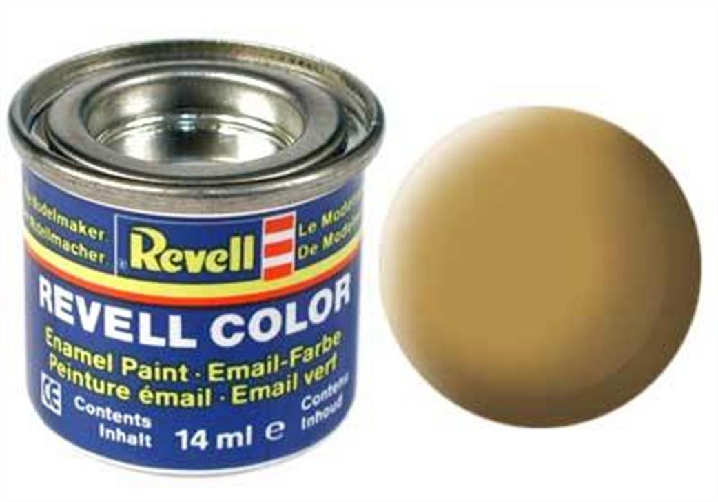 Revell  REV16 16 Matt Sandy Yellow 14ml Enamel Paint Tinlet