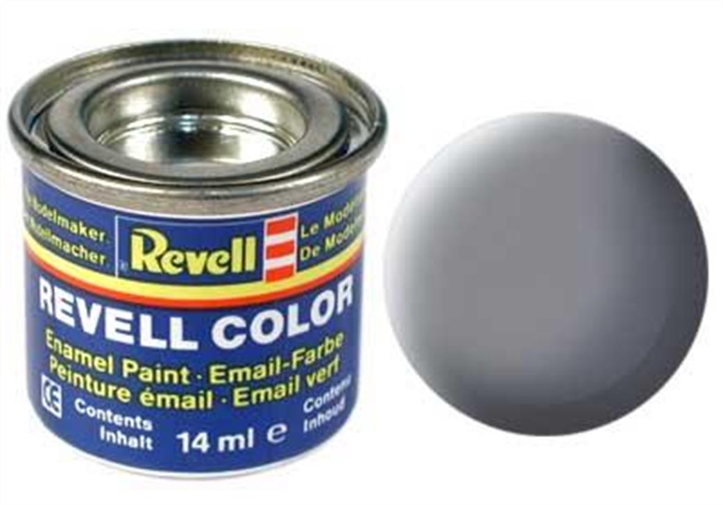 Revell  REV47 47 Matt Mouse Grey 14ml Enamel Paint Tinlet