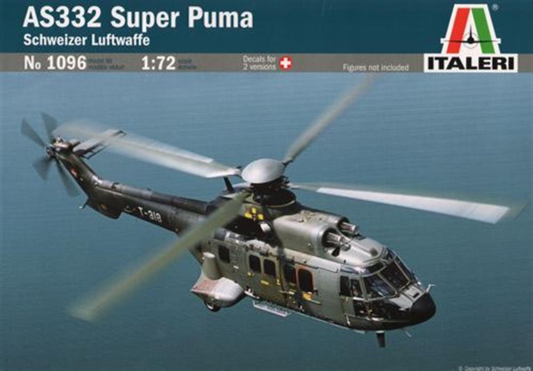 Italeri 1/72 91096 AS332 Super Puma Modern Helicopter Plastic Kit