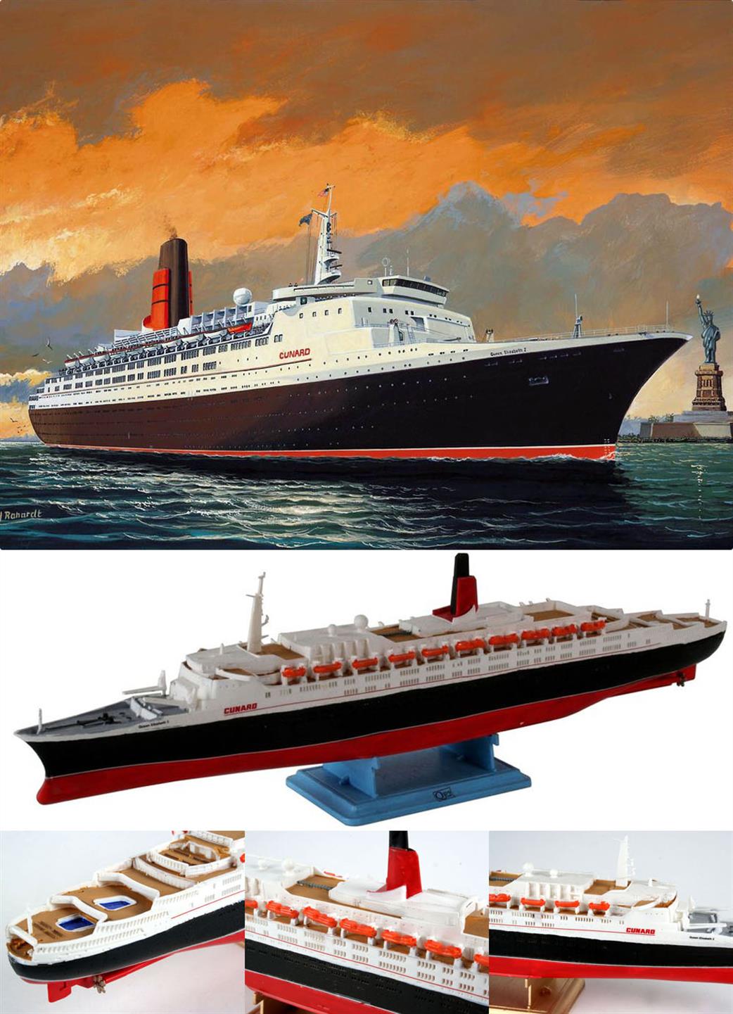 Revell 1/1200 05806 QE2 Queen Elizabeth 2 Luxury Liner Kit