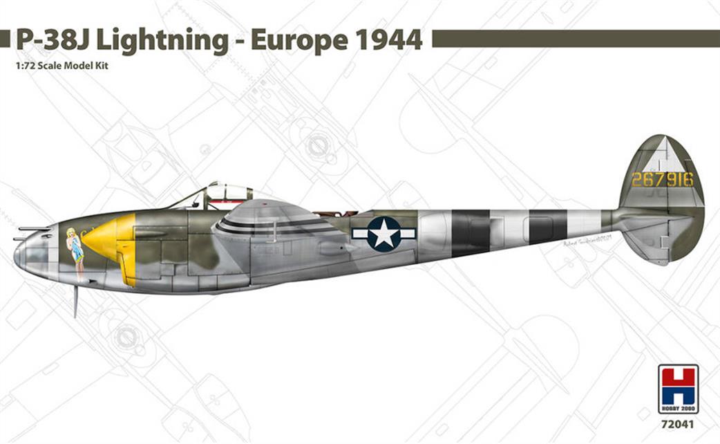 Hobby 2000 1/72 72041 P-38J Lightning Europe 1944 Plastic Kit