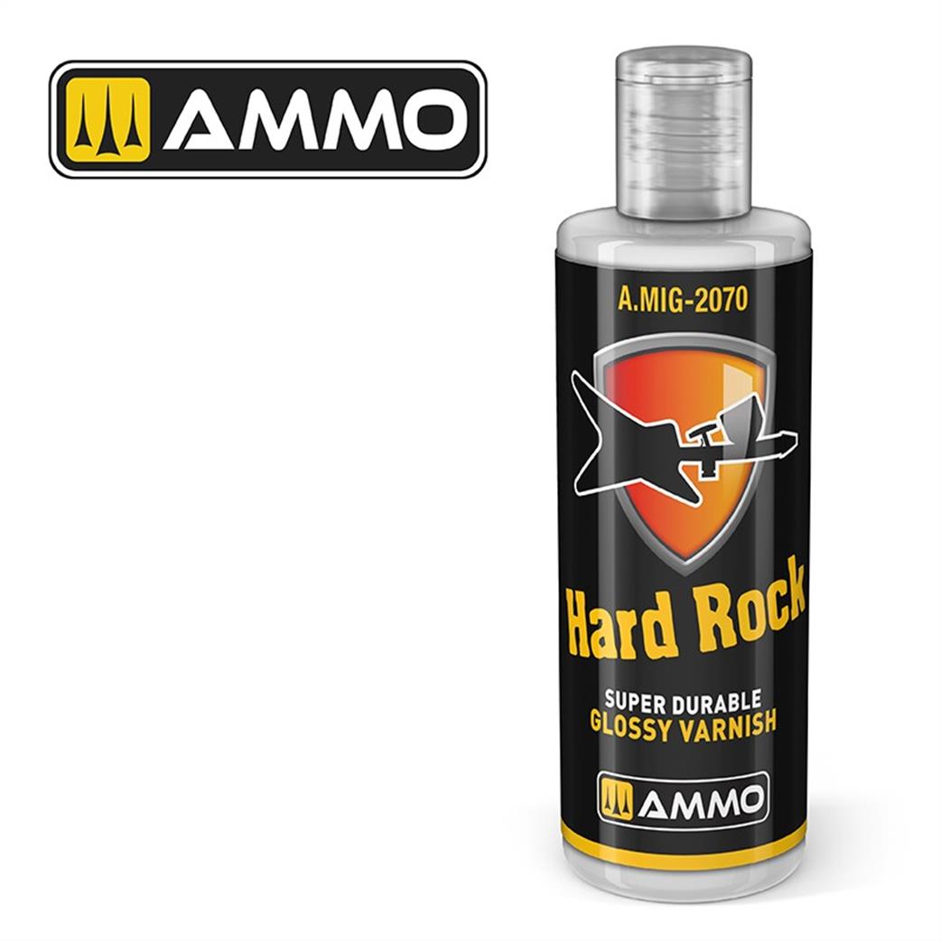 Ammo of Mig Jimenez 1/72 A.MIG-2070 Hard Rock Super Durable Glossy Varnish 60ml Pot