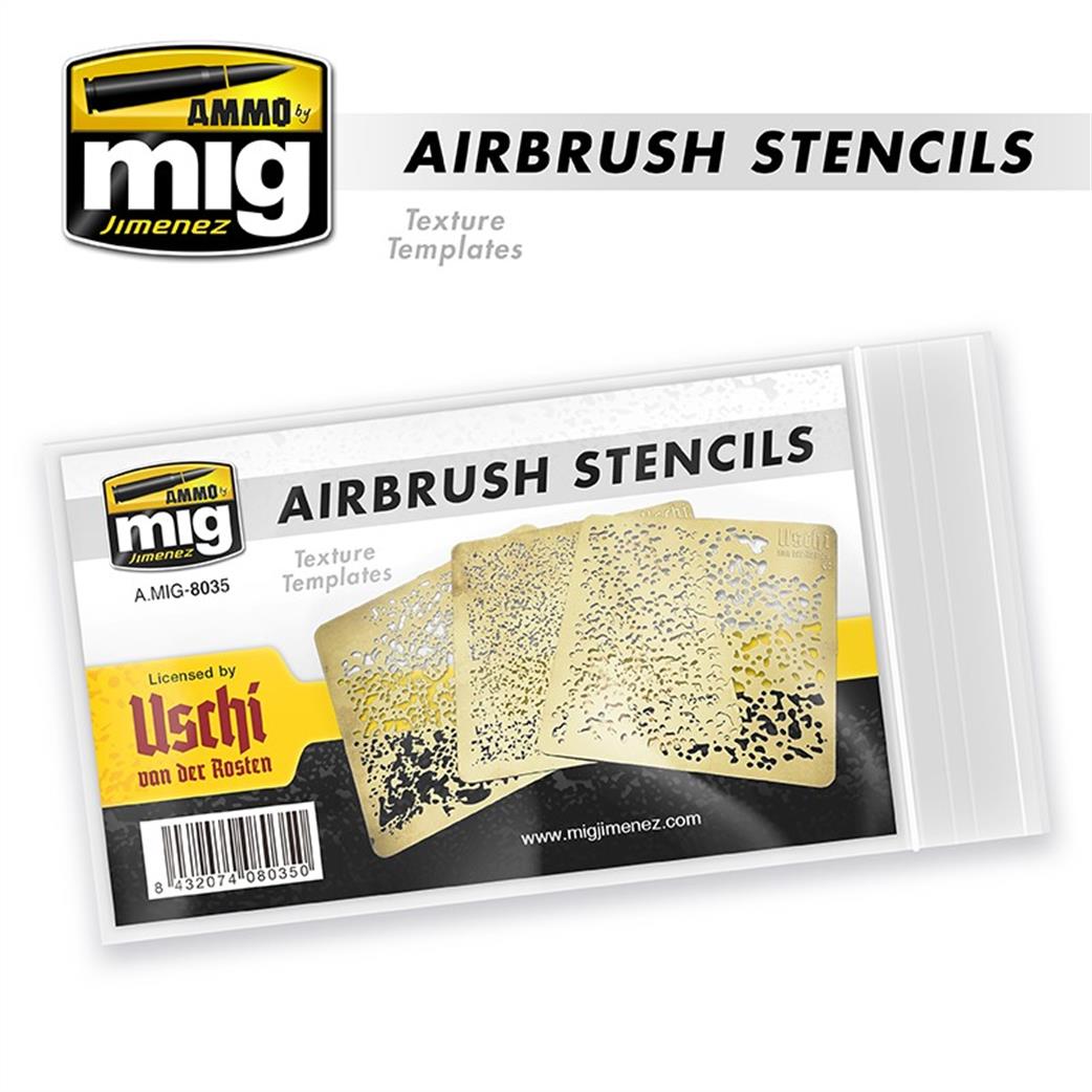 Ammo of Mig Jimenez  MIG8035 Airbrush Stencils For Weathered Effects