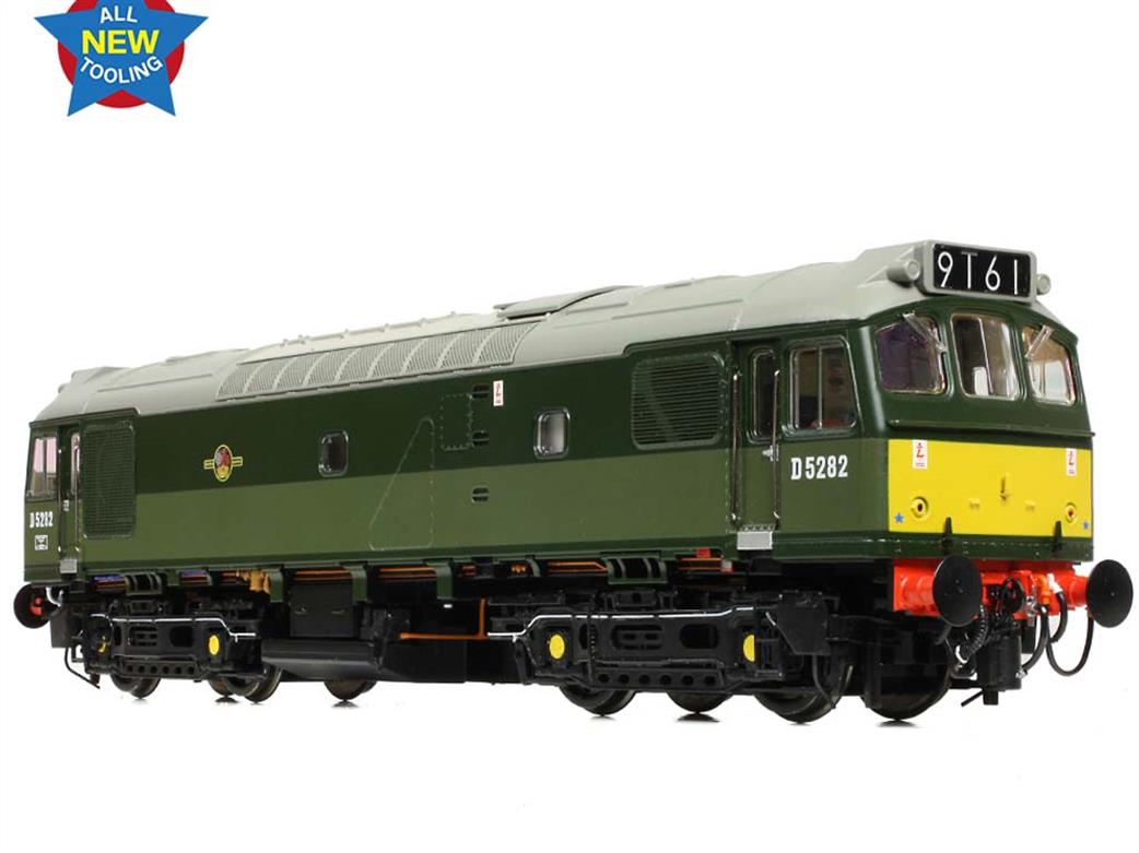 Bachmann OO 32-341 BR D5282 Class 25/2 Diesel Locomotive Two-Tone Green Small Warning Panels