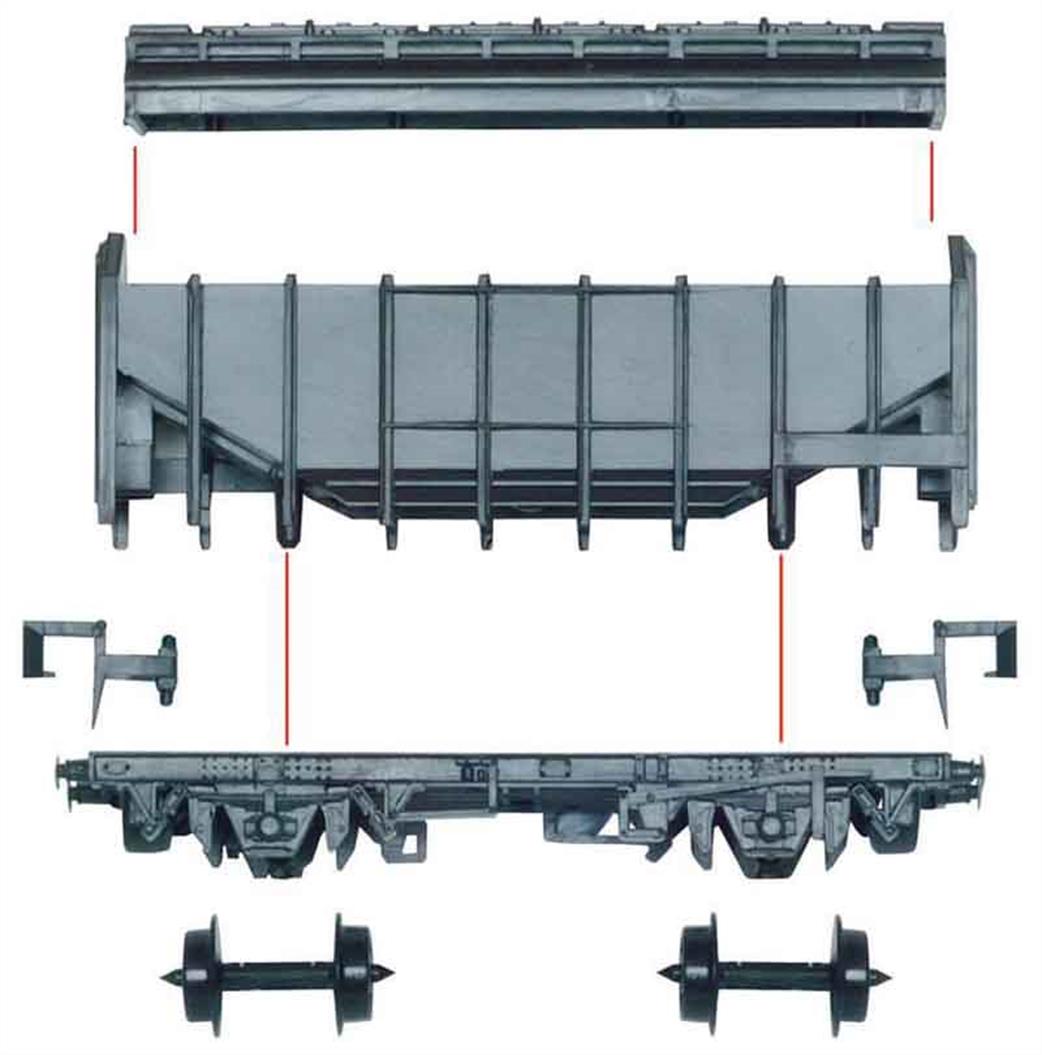 Peco N KNR-67 15ft wb Whiskey Grain Covered Hopper Wagon Kit