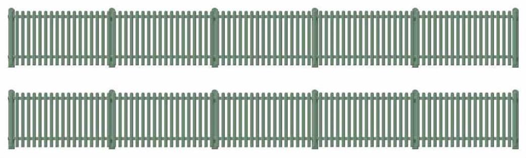 Ratio OO 431 Straight Green Picket Fencing