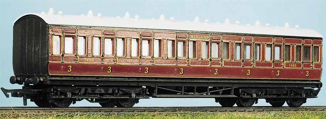 Parkside Kits OO PC710 MR / LMS Suburban Third Class 8 Compartment Coach Kit