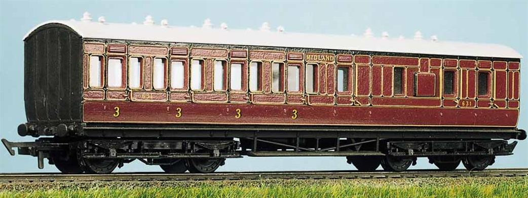 Parkside Kits OO PC714 MR / LMS Suburban 4-Compartment Brake Third Coach Kit