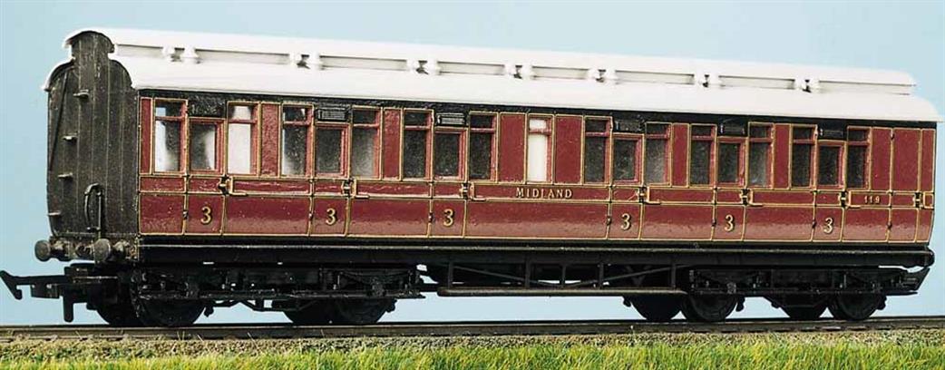 Parkside Kits OO PC720 MR / LMS Lavatory Third Class Clerestory Coach Kit