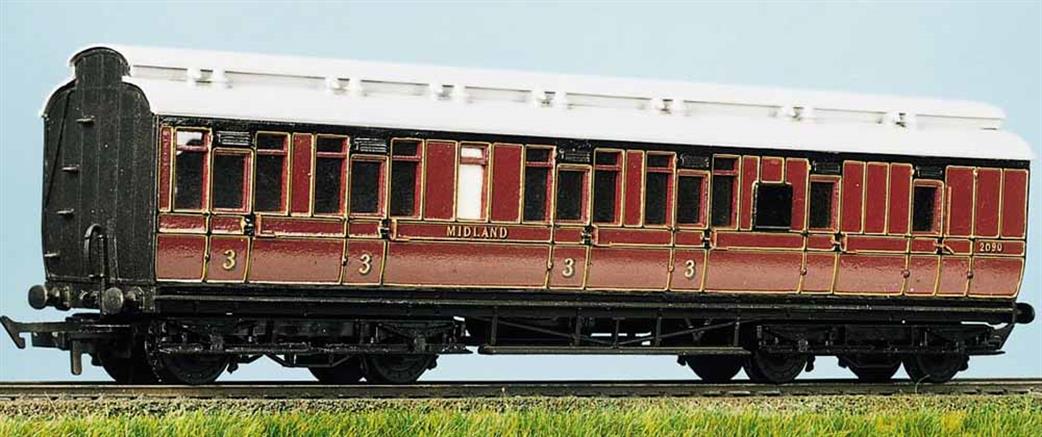 Parkside Kits OO PC723 MR / LMS Lavatory Brake Third Class Clerestory Coach Kit