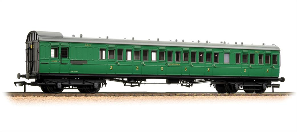 Bachmann OO 39-603 SR Lavatory Brake Third Class Coach with Birdcage Roof Lookout Malachite Green