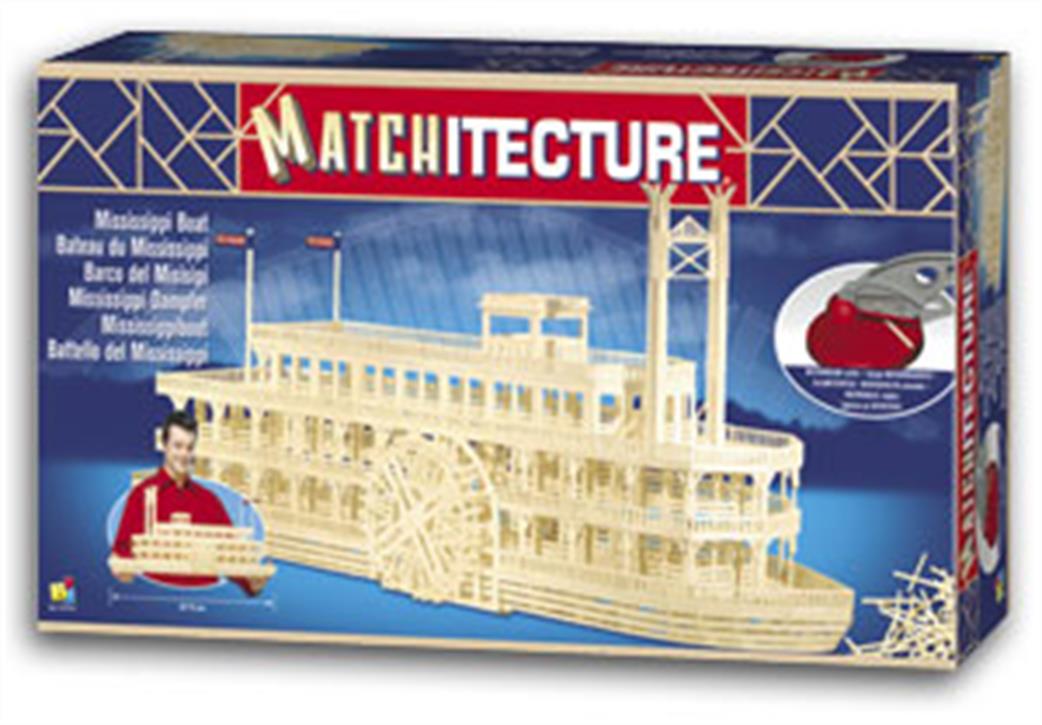 Matchitecture  MT6630 Mississippi Boat Matchstick Kit