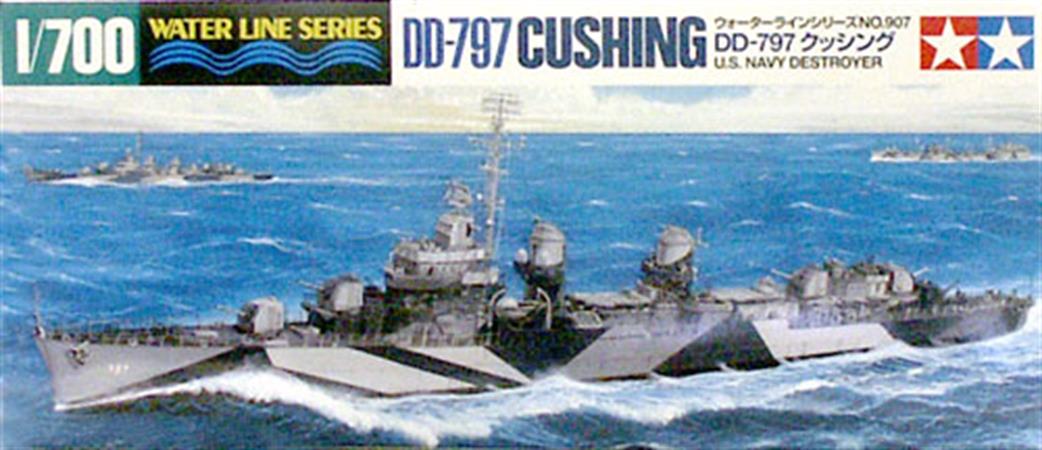 Tamiya 1/700 31907 US Navy Cushing Class Destroyer WW2 Waterline Series Kit