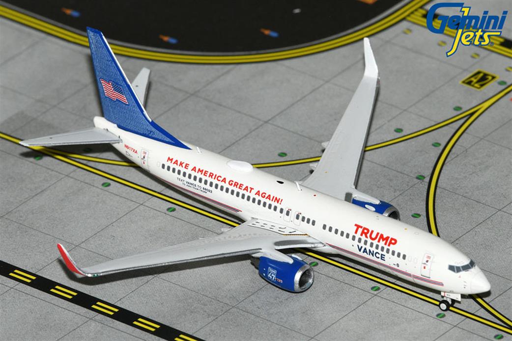 Gemini Jets 1/400 GJTRU2306 Boeing B737-800W Trump Vance Campaign Model