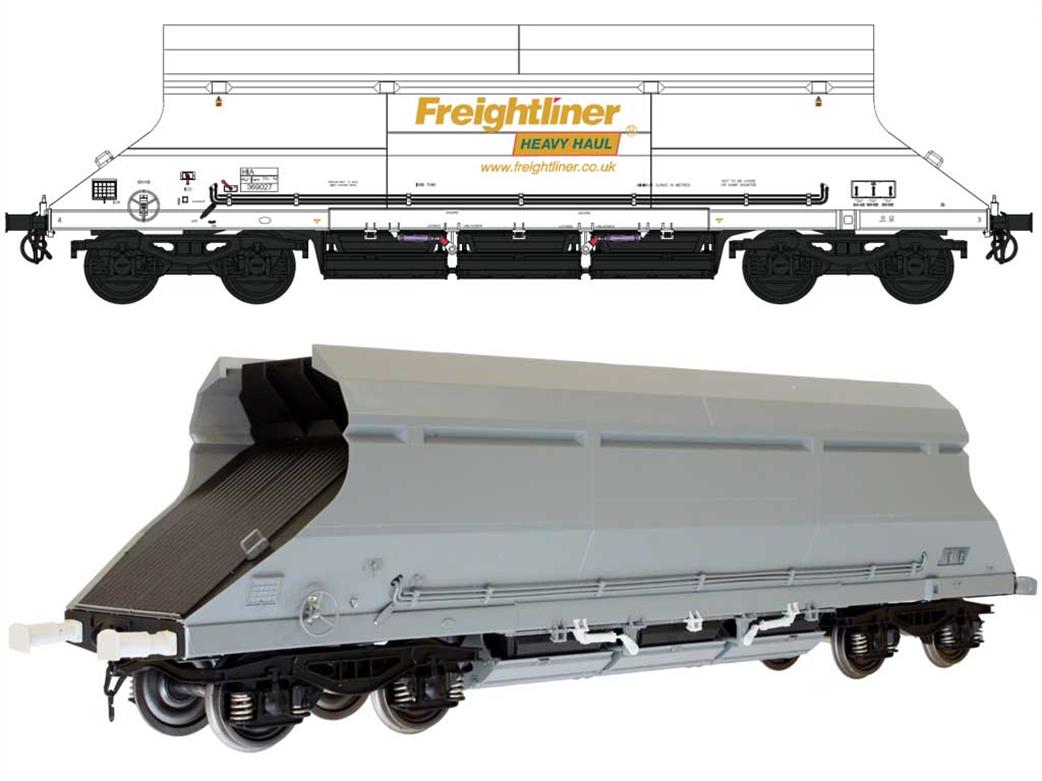 Dapol O Gauge 7F-026-003 Freightliner HIA Limestone Hopper Wagon White 369027