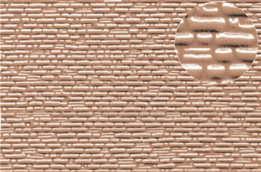 Slaters Plastikard N 0422 Small Stone Walling 2mm Scale Embossed Plasticard