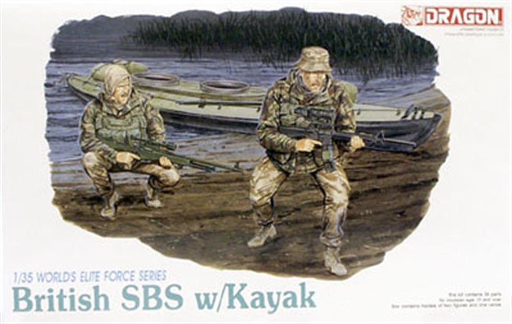 Dragon Models 1/35 3023 British SBS with Kayak Figure Set