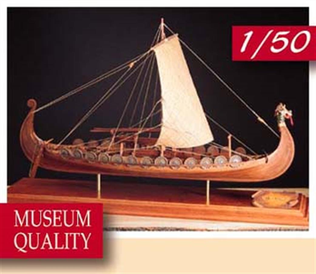 Amati 1/50 1406/01 Oseberg Viking Ship Wooden Kit