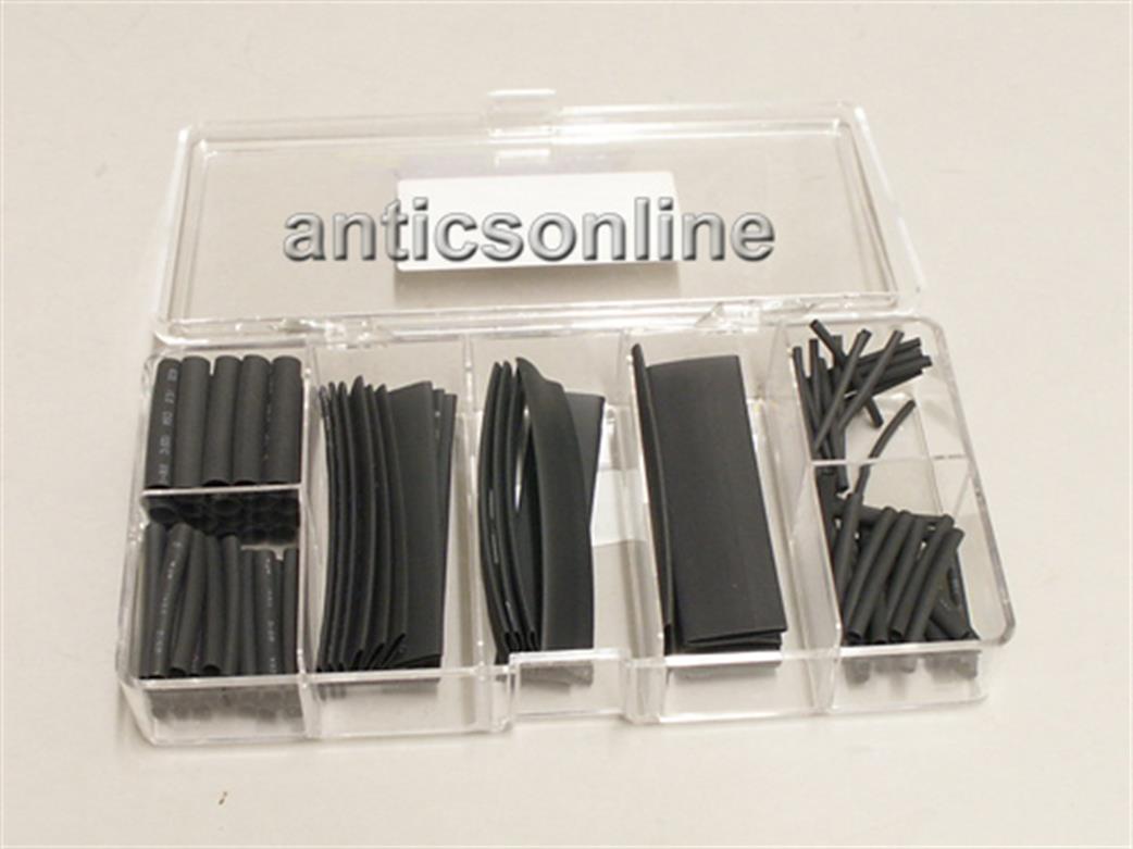 Expo 25462 Black Heatshrink Assortment Box