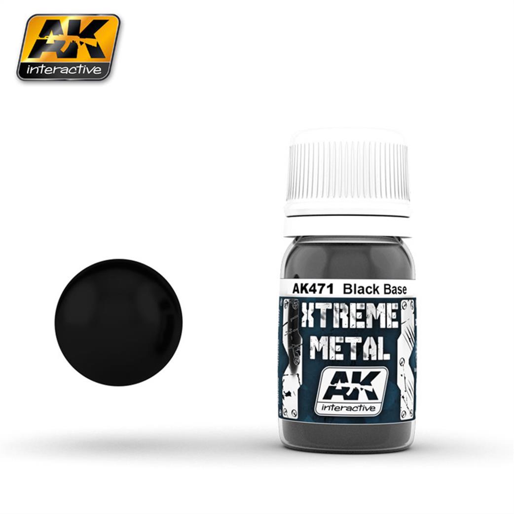 AK Interactive  AK471 Extreme Metal Paints Blackbase 30ml