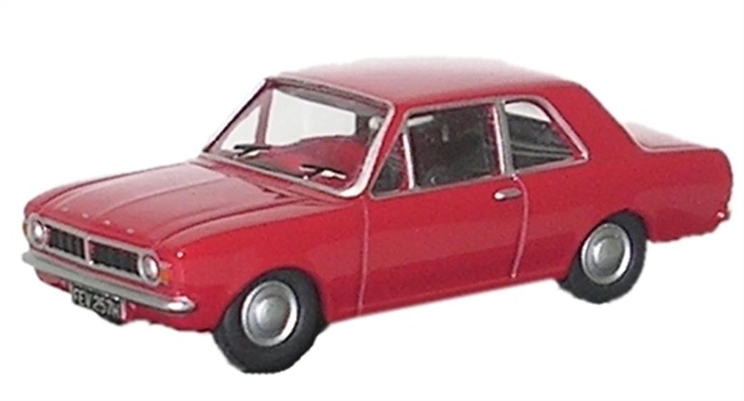 Oxford Diecast 1/76 76COR2003 Ford Cortina Mk2 Red Car Model