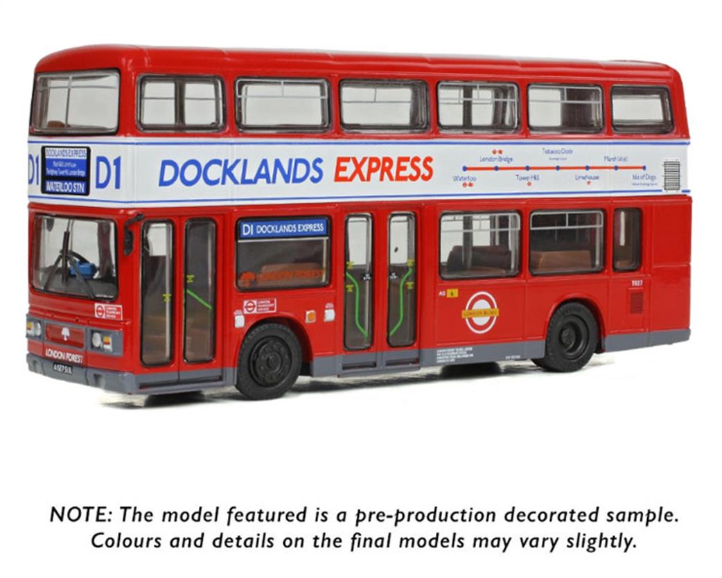 EFE 1/76 E28833 Leyland Titan B15 London Forest T82 Docklands Express D1 Waterloo Stn