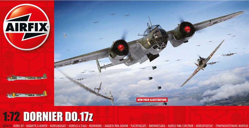 Airfix 1/72 A05010A Dornier Do17Z German WW2 Bomber Kit