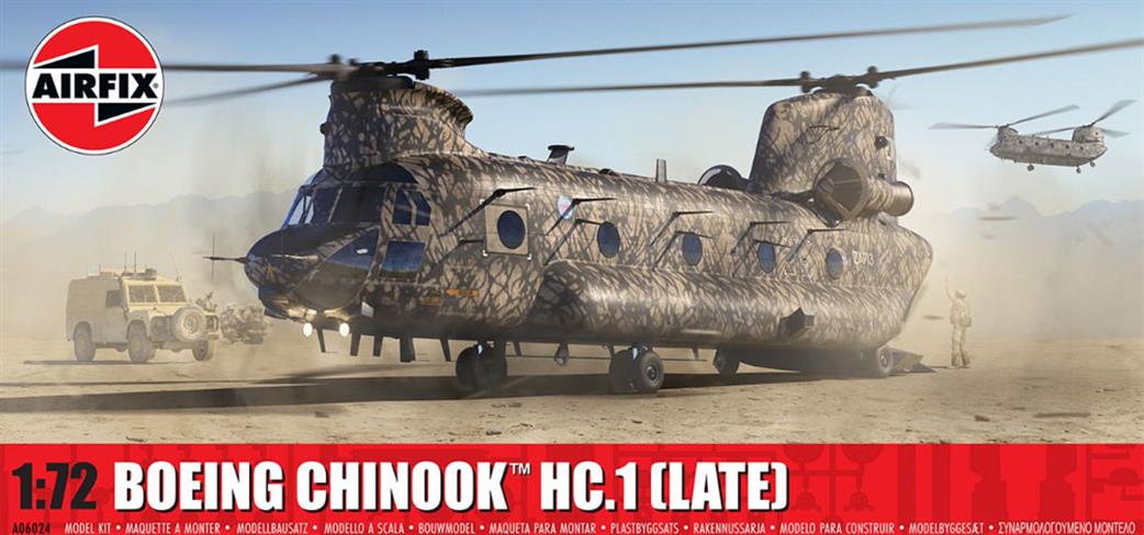 Airfix 1/72 A06024 Boeing Chinook HC.1 Late Helicopter Kit