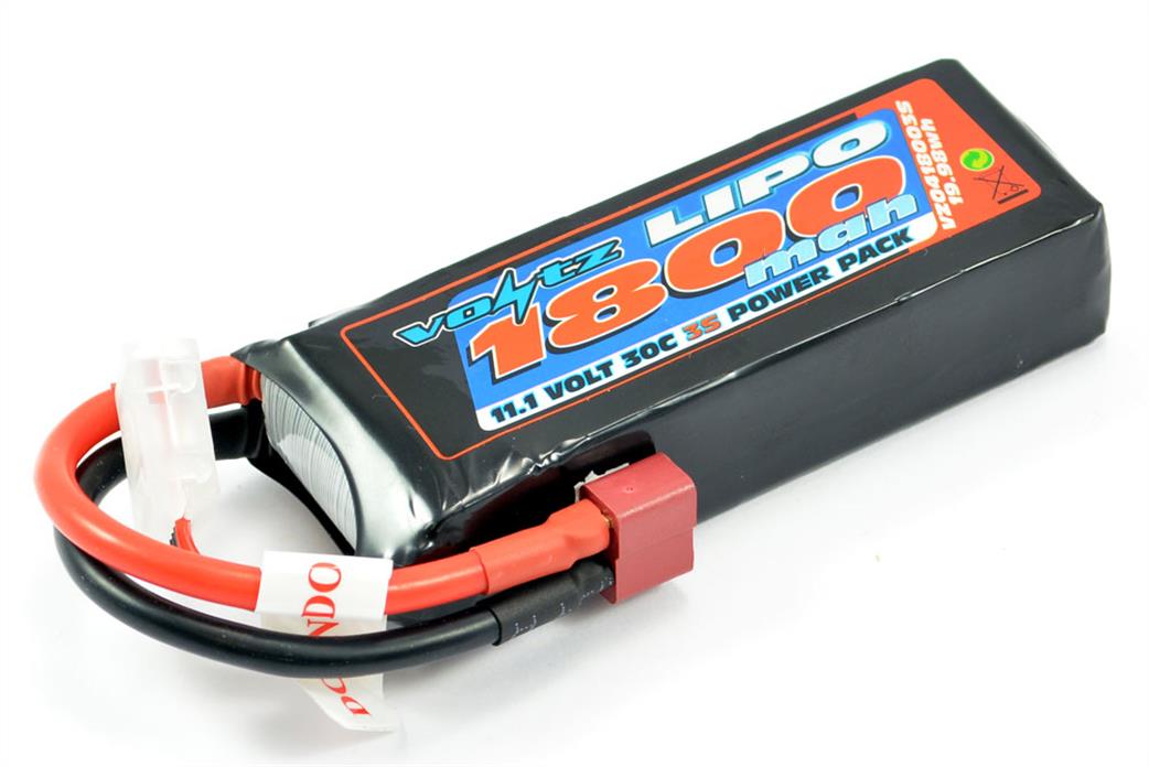 Voltz  VZ0418003S 11.1V 1800Mah 3s Lipo Deans Connector