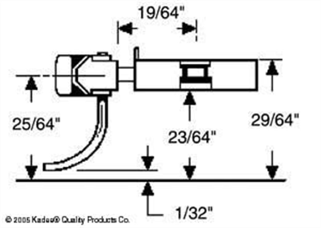 Kadee OO/HO 5 No.5 Standard Coupler with Draft Gear Pack of 4