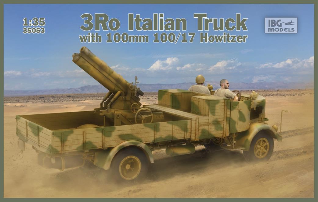 IBG Models 1/35 35053 3Ro Italian Truck with 100mm 100/17 Howitzer Gun Kit