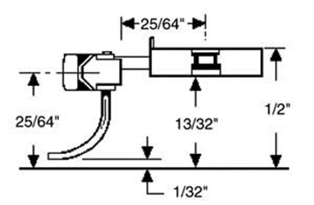 Kadee OO/HO 149 Long Length Overset Shank Knuckle Coupler