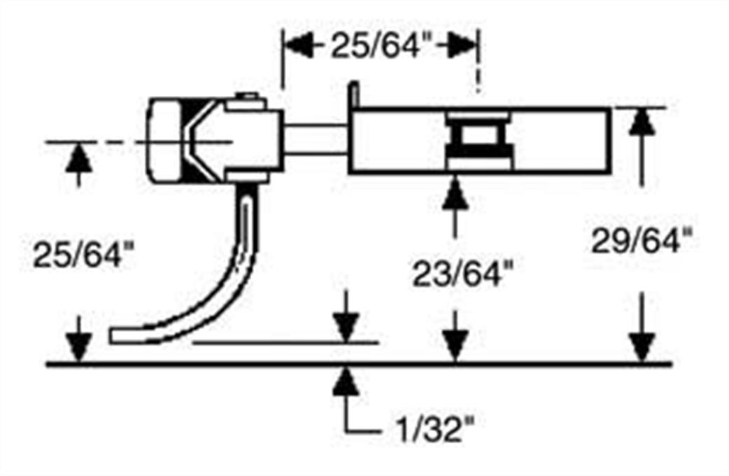 Kadee OO/HO 146 Long Length Centreset Knuckle Coupler