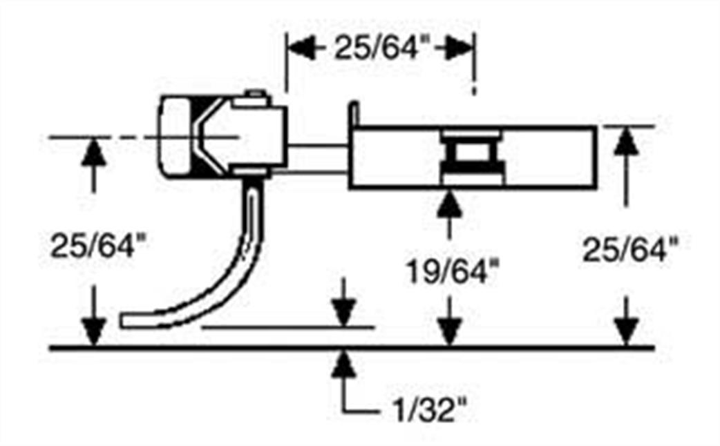 Kadee OO/HO 141 Long Length Underset Shank Knuckle Coupler